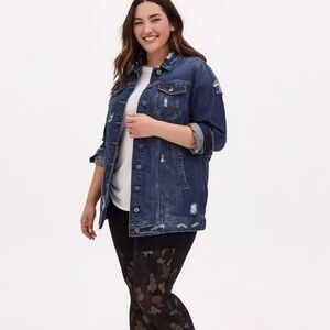 Torrid Blue Jean Jacket Oversized Fit
